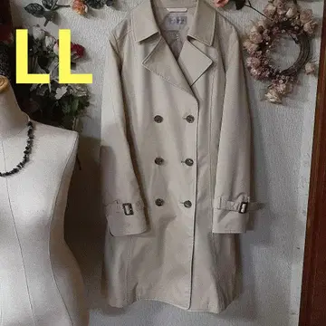 LL 사이즈 LES MUES 베이지 트렌치코트 여성용