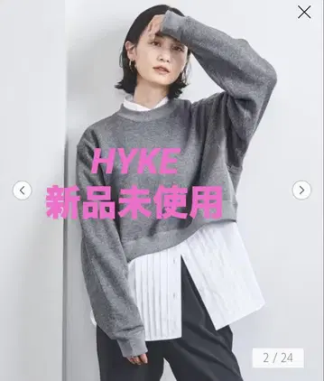 HYKE 크롭 맨투맨