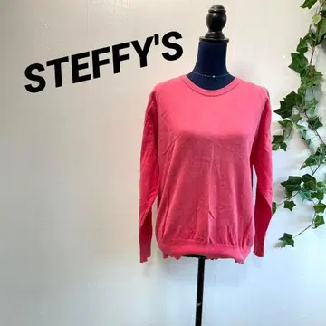 [ STEFFY'S ] 스테피즈 맨투맨 트레이닝복 핑크 M 면 소재