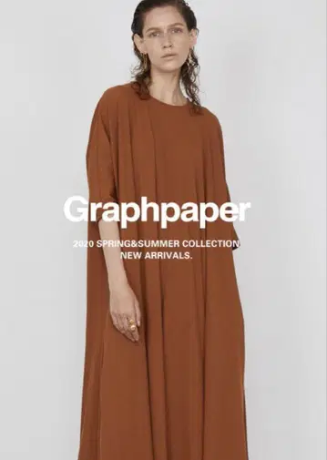 Graphpaper 브라운 티셔츠 원피스 반팔