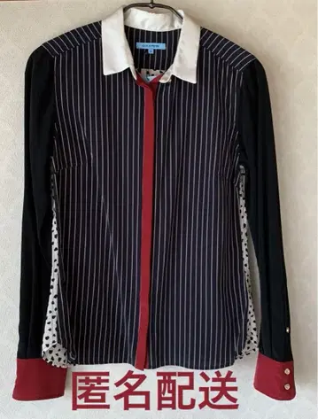 GUILD PRIME 여성용 다크 스트라이프 컬러 블로킹 셔츠