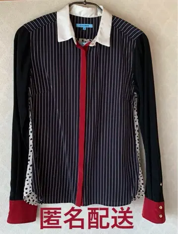 GUILD PRIME 여성용 다크 스트라이프 컬러 블로킹 셔츠