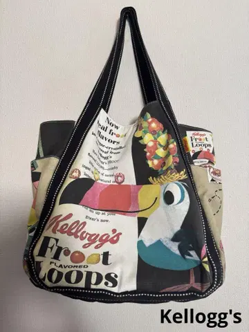 Kellogg's 케로 벌룬 토트백 빅 사이즈 새 후르츠 패턴