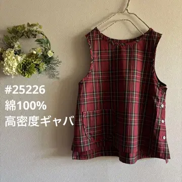 #25226 하루소라탄 면100% 타탄 체크 A라인 베스트