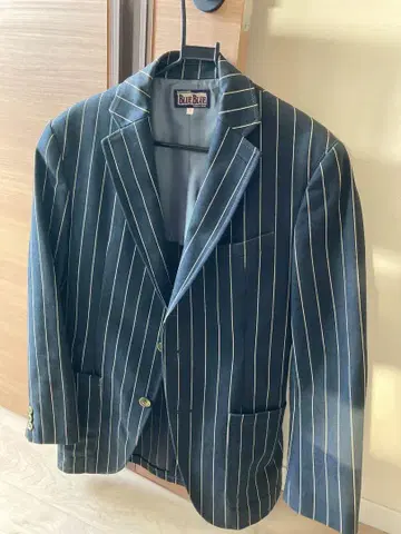 BLUE BLUE 네이비 스트라이프 테일러드 자켓