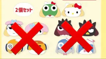 개구리 중사 케로로 산리오 콜라보 페이스 헤어 클립 세트 키티 케로로