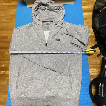 뉴발란스 그레이 풀 집업 후드티