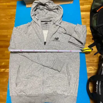 뉴발란스 그레이 풀 집업 후드티
