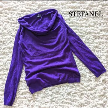 새상품급 [ STEFANEL ] 스테파넬 캐시미어 카울넥 니트 퍼플