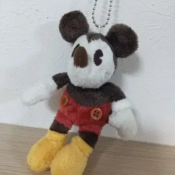 디즈니 올드 미키 봉제 인형 마스코트 키링