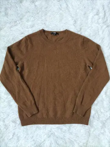 새상품급 UNIQLO 유니클로 캐시미어 니트 사이즈 XL 브라운