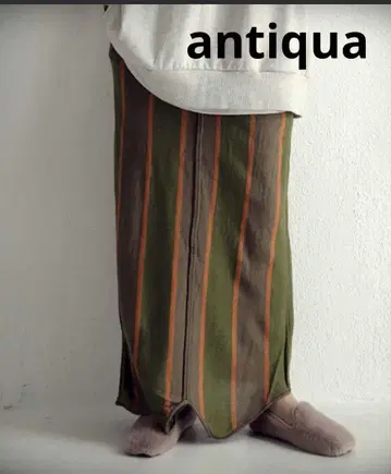 새상품 antiqua patternrosso 스트라이프 변형 스커트