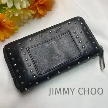 JIMMY CHOO 지미 추 장지갑 블랙 가죽