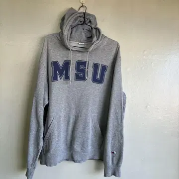 Champion MSU 로고 그레이 후드티 L