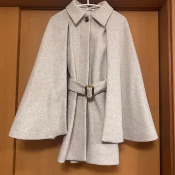케이프 코트 벨트 포함