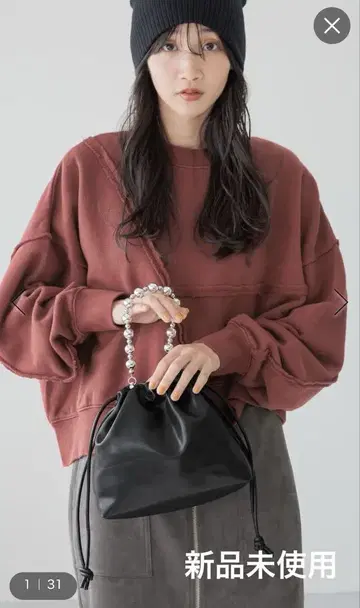 로리즈팜 볼체인 복조리백 블랙 택 없음 미사용 새상품