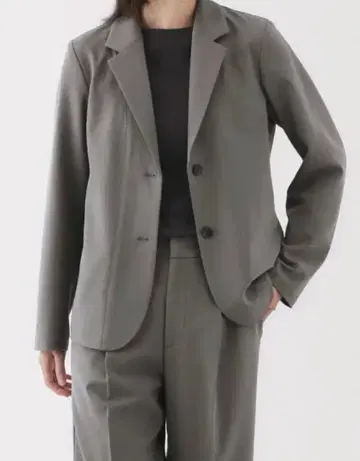 MUJI 테일러드 자켓 그레이 XL