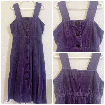 퍼플 코듀로이 원피스