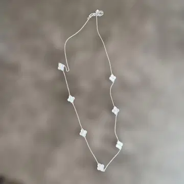 쉘 플라워 롱 목걸이