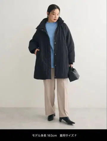 24AW 심리스 충전솜 드로스트 코트 블랙 몬스터 다운