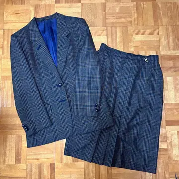 [ DAKS ] 셋업 구제 의류 자켓 스커트 체크 무늬 닥스