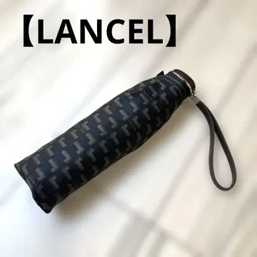 [ Lancel ] 미사용품 란셀 접이식 우산 브랜드 브라운 x 블랙