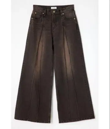 LAGUA GEM TUCK BAGGY 데님 블랙