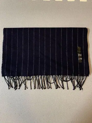 에르메네질도 제냐 네이비 스트라이프 머플러