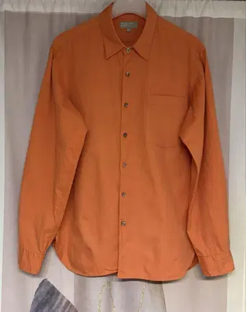 마가렛호웰 코튼 100% 셔츠 오렌지 일본제