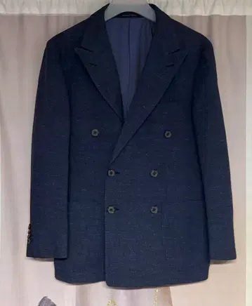 유나이티드 애로우즈 코튼 린넨 실크 더블 브레스트 테일러드 자켓