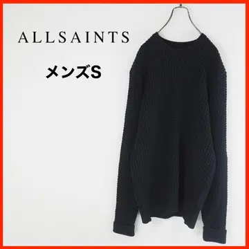 A4176*ALLSAINTS*와플 니트 스웨터*긴팔*S*네이비