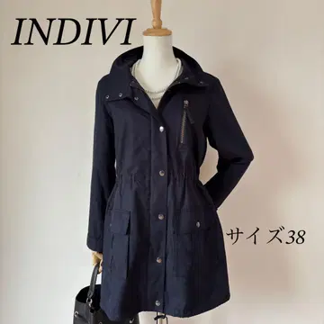 [컨디션 최상] INDIVI 마운틴 코트 발수 드로스트 네이비 38