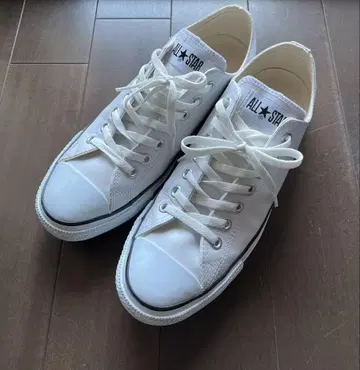 [거의 새상품] 가죽 CONVERSE 올스타 화이트 28cm