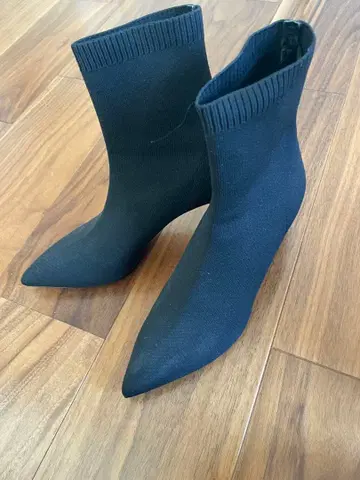 ZARA 삭스 부츠 힐 블랙 37