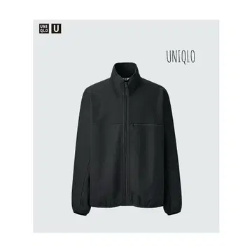 택 포함 새상품 UNIQLO U 브러쉬드 저지 블루종 S 다크 그레이