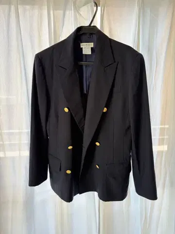 MACPHEE 맥피 네이비 블레이저 골드 버튼 더블 투모로우랜드
