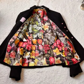 레어! 폴스미스 안감 꽃무늬 블랙 테일러드 자켓