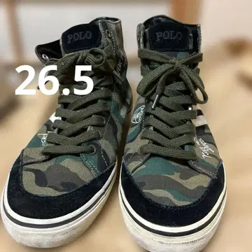 랄프 로렌 카모플라쥬 하이컷 스니커즈 26.5