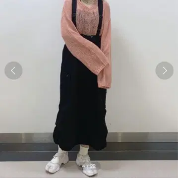 w closet 나일론 파라슈트 스커트 서스펜더 카고