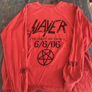 MONKEY TIME x SLAYER 긴팔 티셔츠