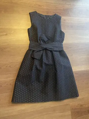 JILL STUART 슬리브리스 도트 원피스 결혼식 경사, 파티