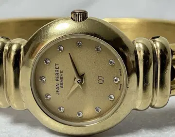 작동품 JEAN PEREET 쿼츠 여성용 시계 뱅글형 골드색