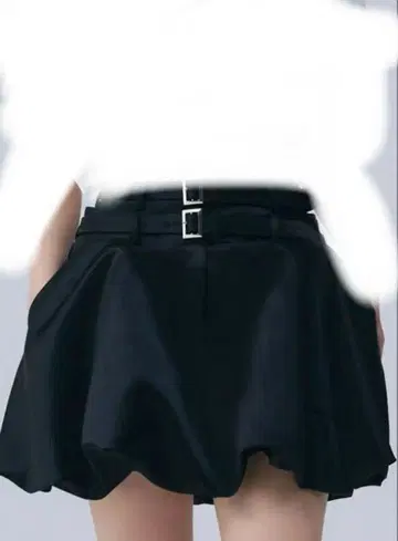 EIMY ISTOIRE 더블 벨트 새틴 미니 스커트