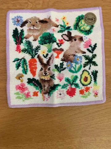 페이러 토끼 베지터블 손수건