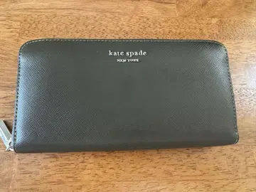 kate spade 가죽 장지갑 짙은 녹색 모스그린
