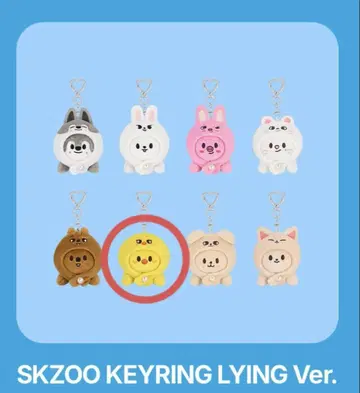 Straykids popup keyring lying 포가리