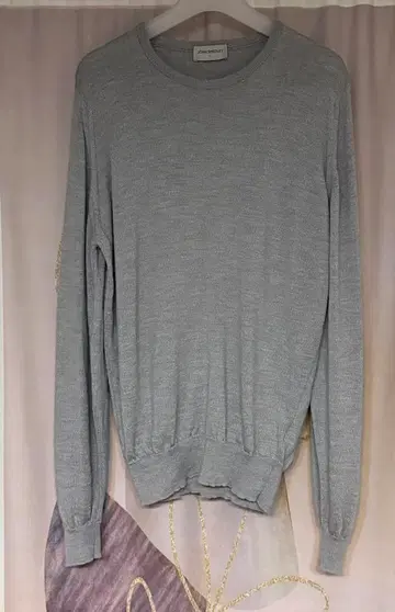 존스메들리 메리노울 엑스트라 파인 크루넥 니트 그레이