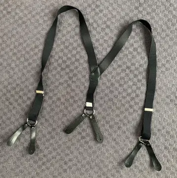 Y자 버튼식 서스펜더 블랙 빈티지
