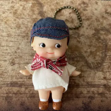 빈티지 쇼와 레트로 헌팅 캡 인형 스트랩 큐피 마스코트