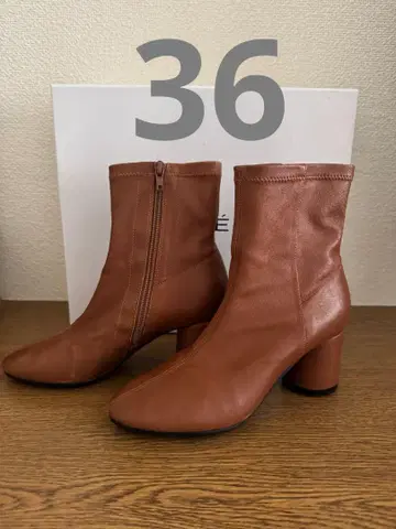 JETEE 천연 가죽 고트 스트레치 숏부츠